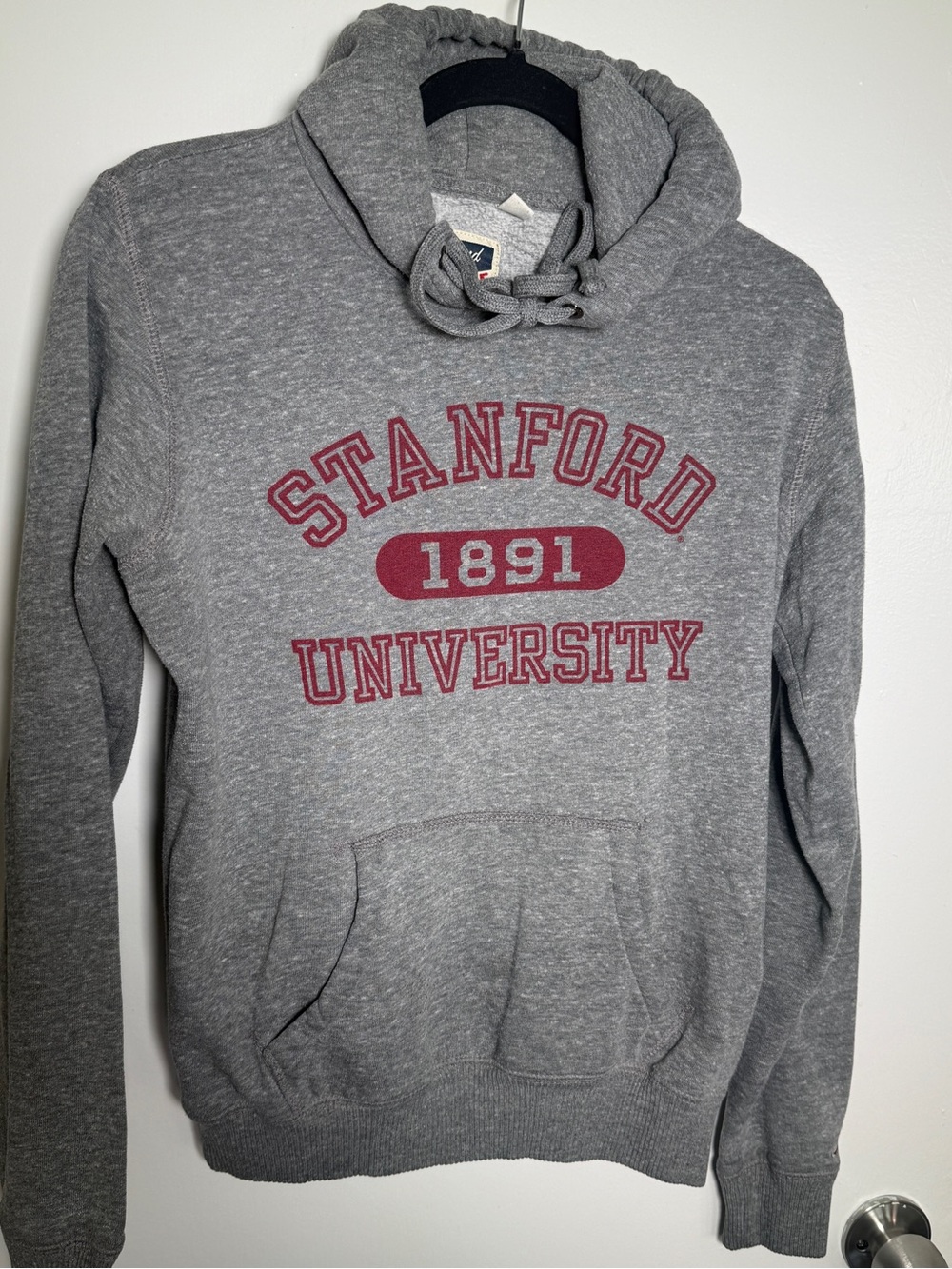 Stanford University Gray Hooded Sweatshirt - 1891 Graphic Triblend Sweats Small